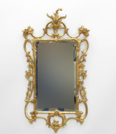 Image for Lot Chippendale Style Giltwood Mirror
