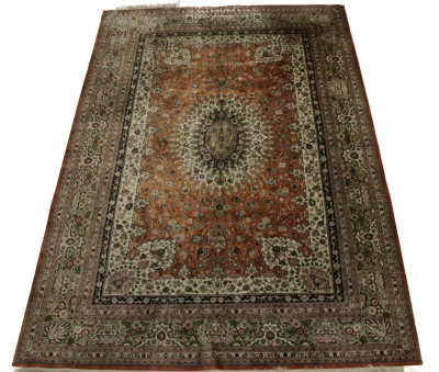 Image for Lot Qum Silk Carpet, late 20th C.