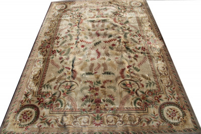 Wool Room Size Aubusson Style Carpet