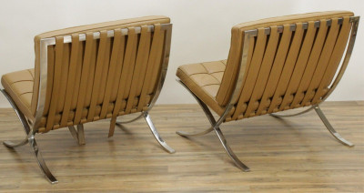 Pair Mies Van Der Rohe for Knoll Barcelona Chairs