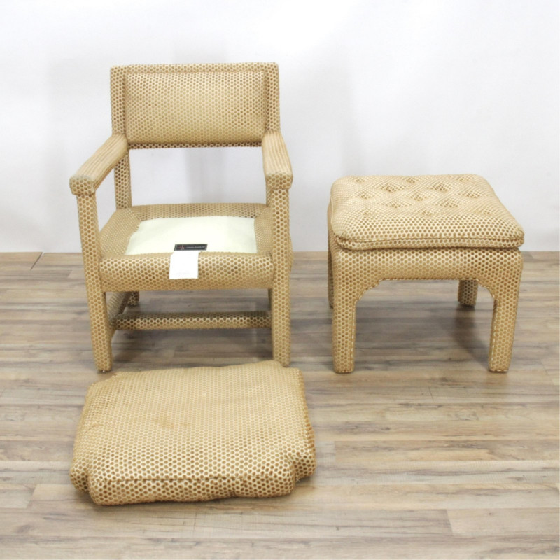 Erwin Lambeth Baughman Style Chair & Ottoman