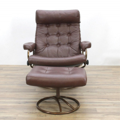 Vintage Ekornes Reclining Chair and Ottoman