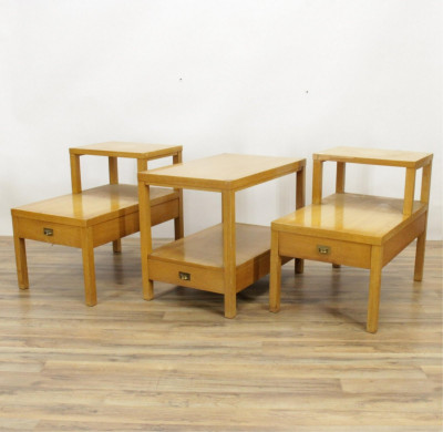 Image for Lot Group 3 MCM Side Tables with Drawers