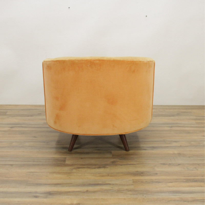 Danish Style Swivel Upholstered Chair