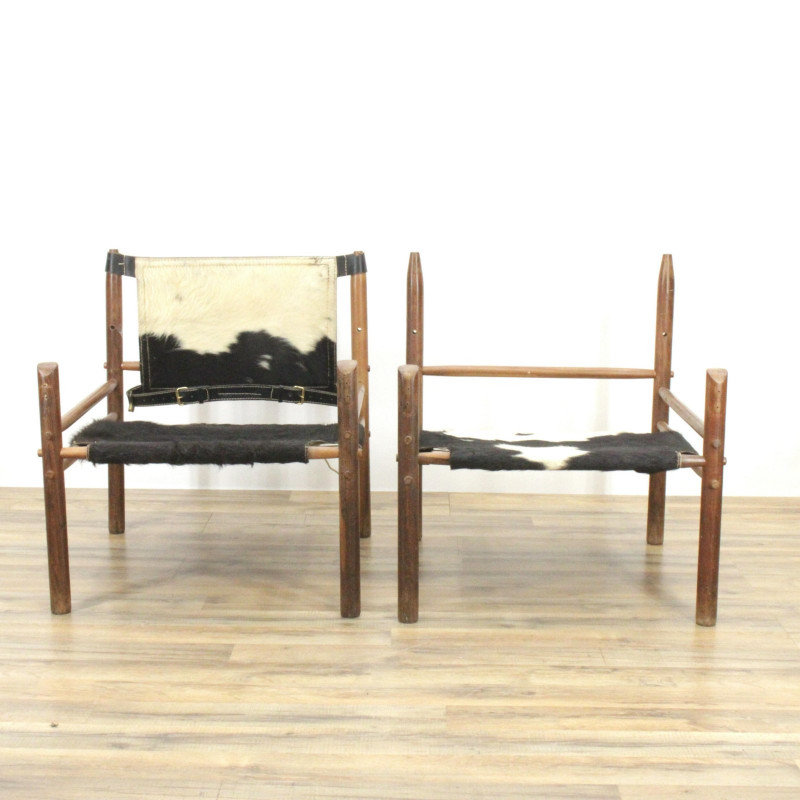 Pair of Arne Norell Rosewood 'Safari' Chairs