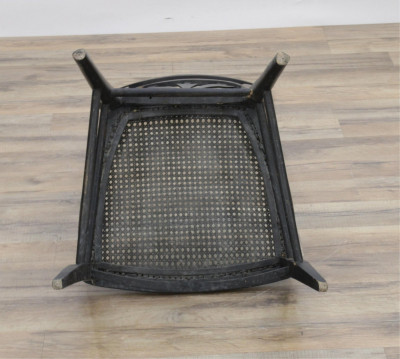 Late Art Nouveau Black Painted Slipper Chair