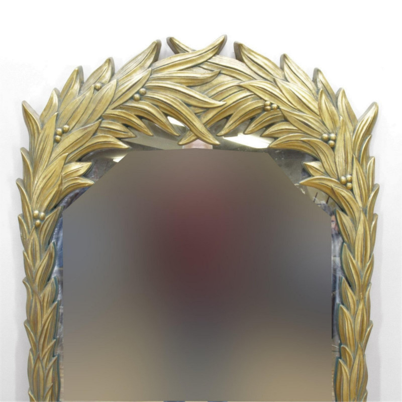 Serge Roche Style Palm Fond Giltwood Mirror