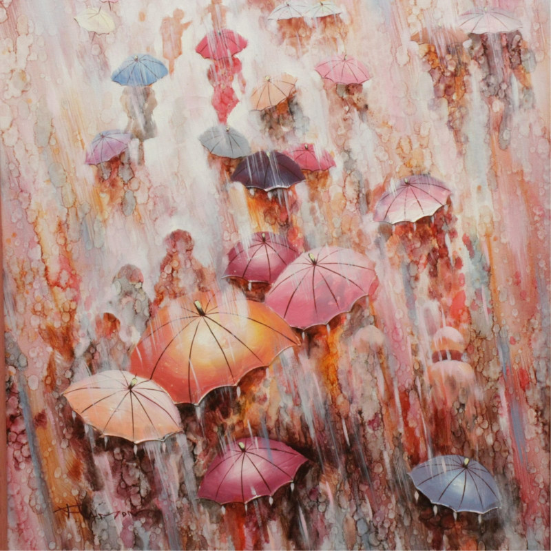 Debra Jacobson - Umbrellas, Rain O/C