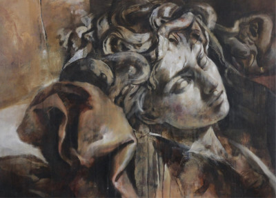 J. Godfrey, Medusa Head, Oil/Linen Canvas 20C