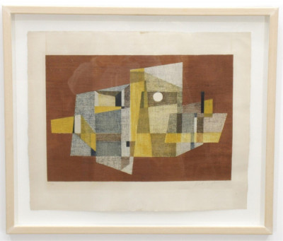 Image for Lot MCM C1958 Geometric Abstract Print