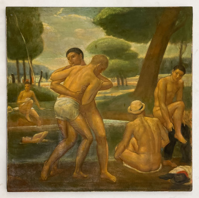 Kenneth Hayes Miller - At The Swimming Hole
