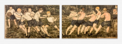 Image for Lot Madeleine Massonneau - Tug-of-War Diptych
