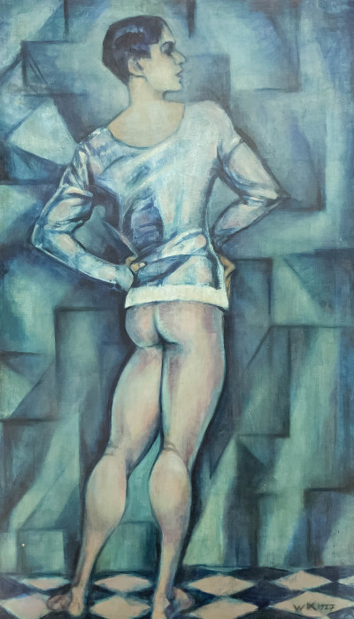 Image for Lot Artist Unknown - Untitled (Cubist Nude Youth)