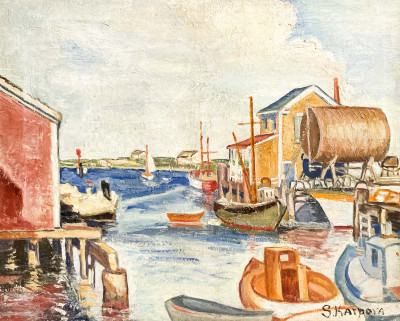 Image for Lot Artist Unknown - Fishing Town