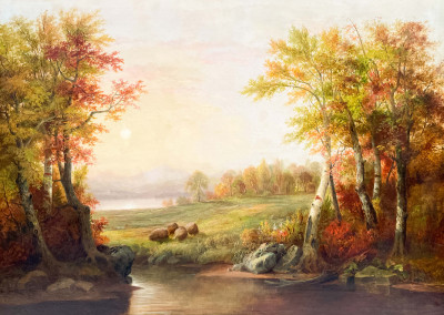 Image for Lot William Pearson - Autumn Riverside Landscape