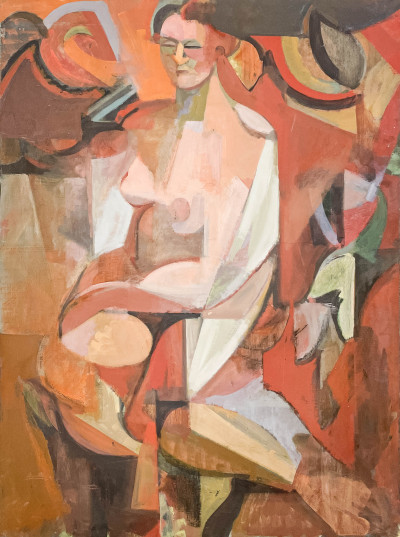 Image for Lot Leonard Alberts - Untitled (Cubist Nude Composition)