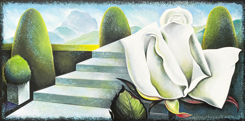 Lowell Nesbitt - Rose Stair Gardens