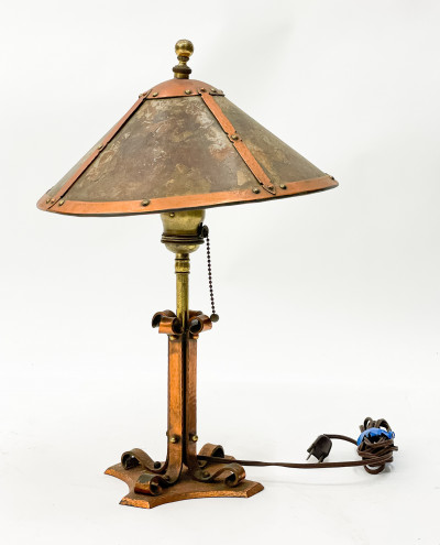 Roycroft Copper & Mica Table Lamp