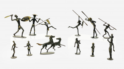 Image for Lot Richard Rohac - Group of 12 Miniature Bronze Figures