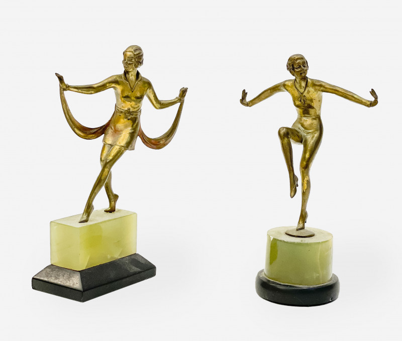 2 Art Deco Bronze Figures