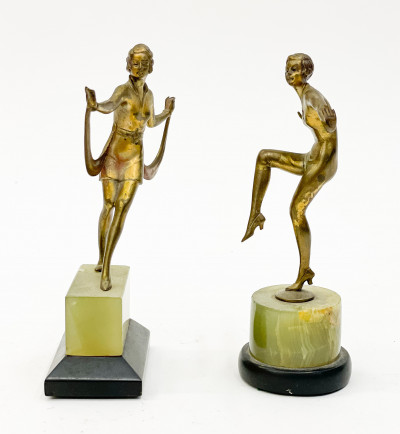 2 Art Deco Bronze Figures
