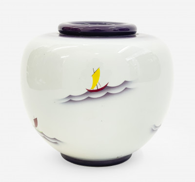 Image for Lot Galvani Pordenone Vase with Boats