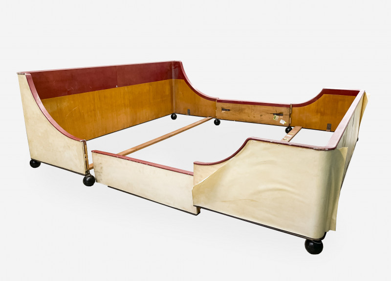 French Art Deco Vellum Bed (Damaged)