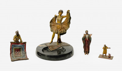 Image for Lot After Franz Bergman - Group of 4 Cold-Painted Bronze Figures