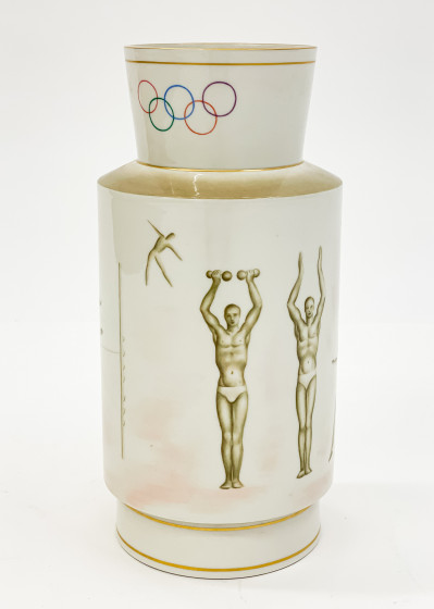Image for Lot Gaston Goor - Athletisme Vase with Olympic Motifs