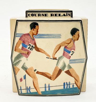 Lallemant 'Course Relais' Vase Depicting Athletes