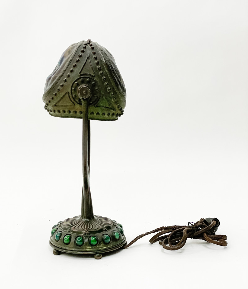 Tiffany Studios - Jeweled Turtleback Desk Lamp