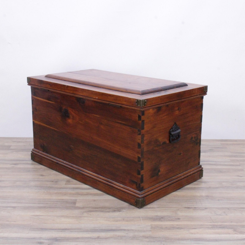 South American Cottage Cedar Blanket Chest, 19th C