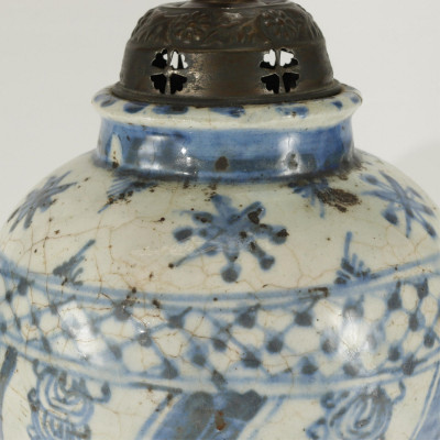Majolica-Copper-Art Pottery Table Lamps
