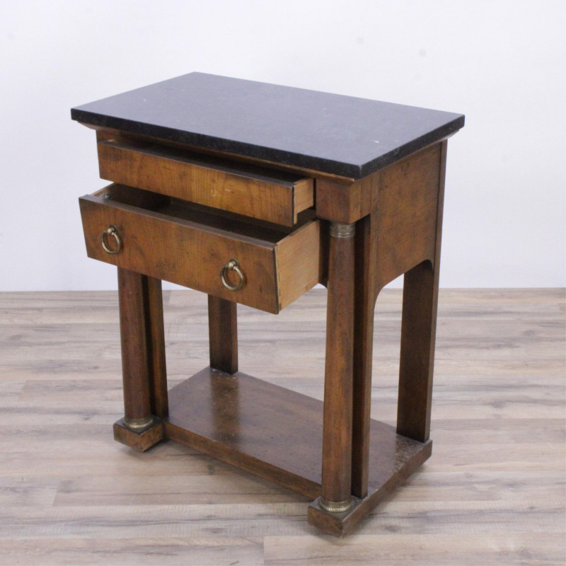 Baker Empire Style Cherry Side Table