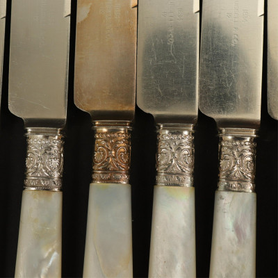 Collection of Antique Mother of Pearl Flatware