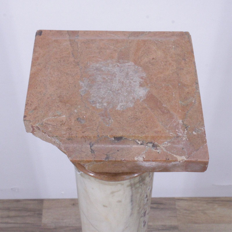 Neo-Classical Style Mixed Marble Pedestal