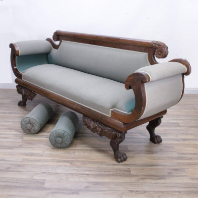 American Classical Mahogany Sofa, 19th C.