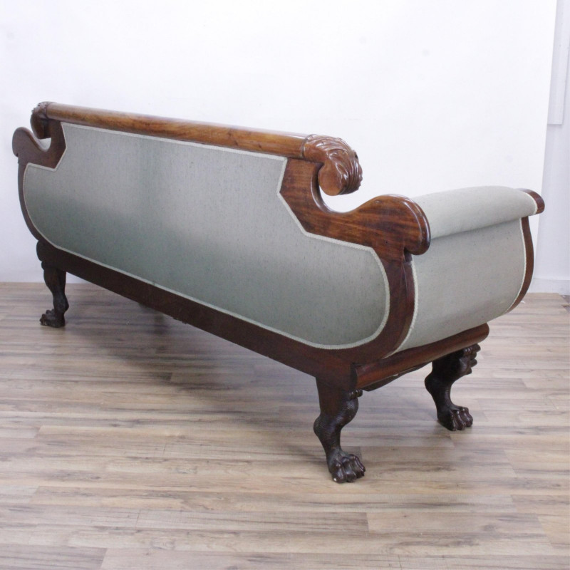American Classical Mahogany Sofa, 19th C.