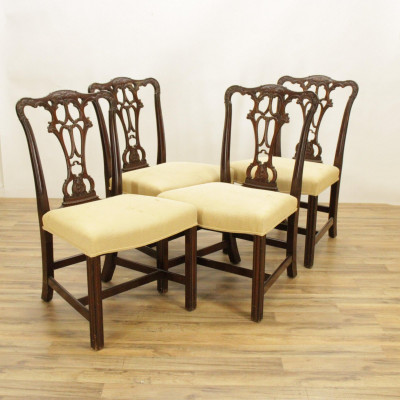 Image for Lot 4 George III Style Mahogany Side Chairs