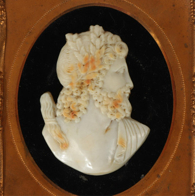 Portrait Miniature - signed LEBEL; Hercules Cameo