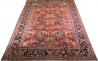 Image for Lot Antique Persian Mahar Carpet 10-7 x 14-2