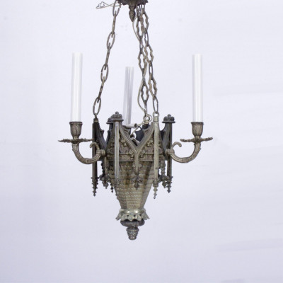 Image for Lot Gothic Revival Pendant Light by Loevsky