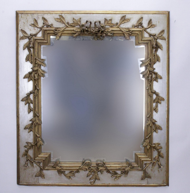 Classical Style Parcel-Gilt Silvered Mirror