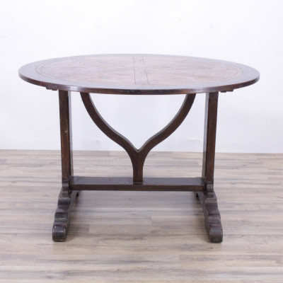 Image for Lot Theodore Alexander Stained Mahogany Wine Table
