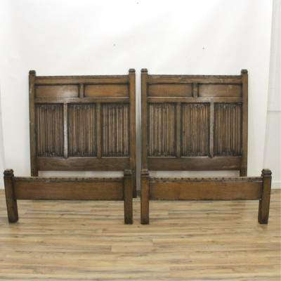Image for Lot Pair of Early 20th Beds from Billings Castle