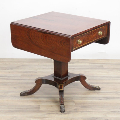 Image for Lot Regency Style Rosewood Dropleaf Table