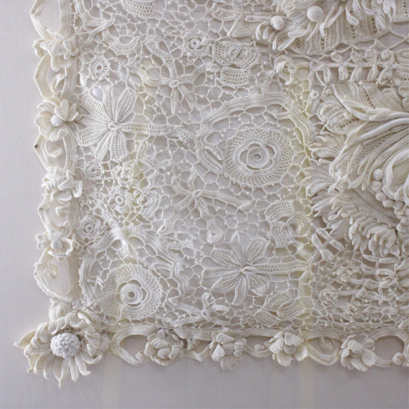 Framed Foliate Embroidered Panel