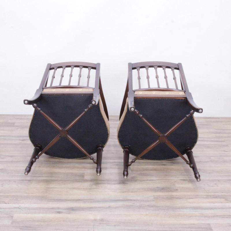 8 George III Style Inlaid Mahogany Dining Chairs