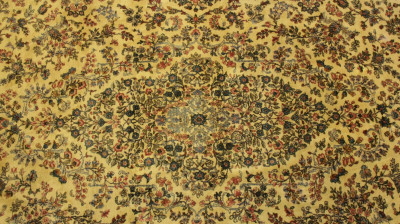 Image for Lot Tabriz Carpet, signed Akbar Tabrizchi 11-8 x 21-10