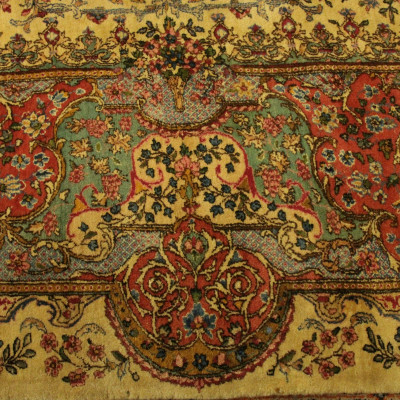Tabriz Carpet, signed Akbar Tabrizchi 11-8 x 21-10